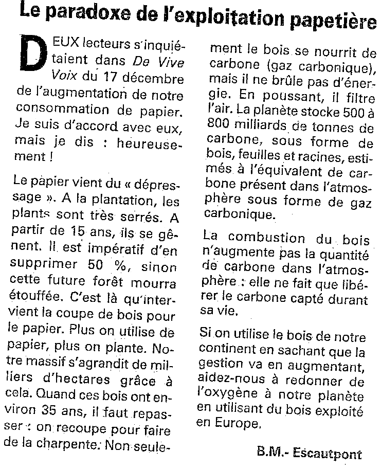Lire l'article sur la d�forestation